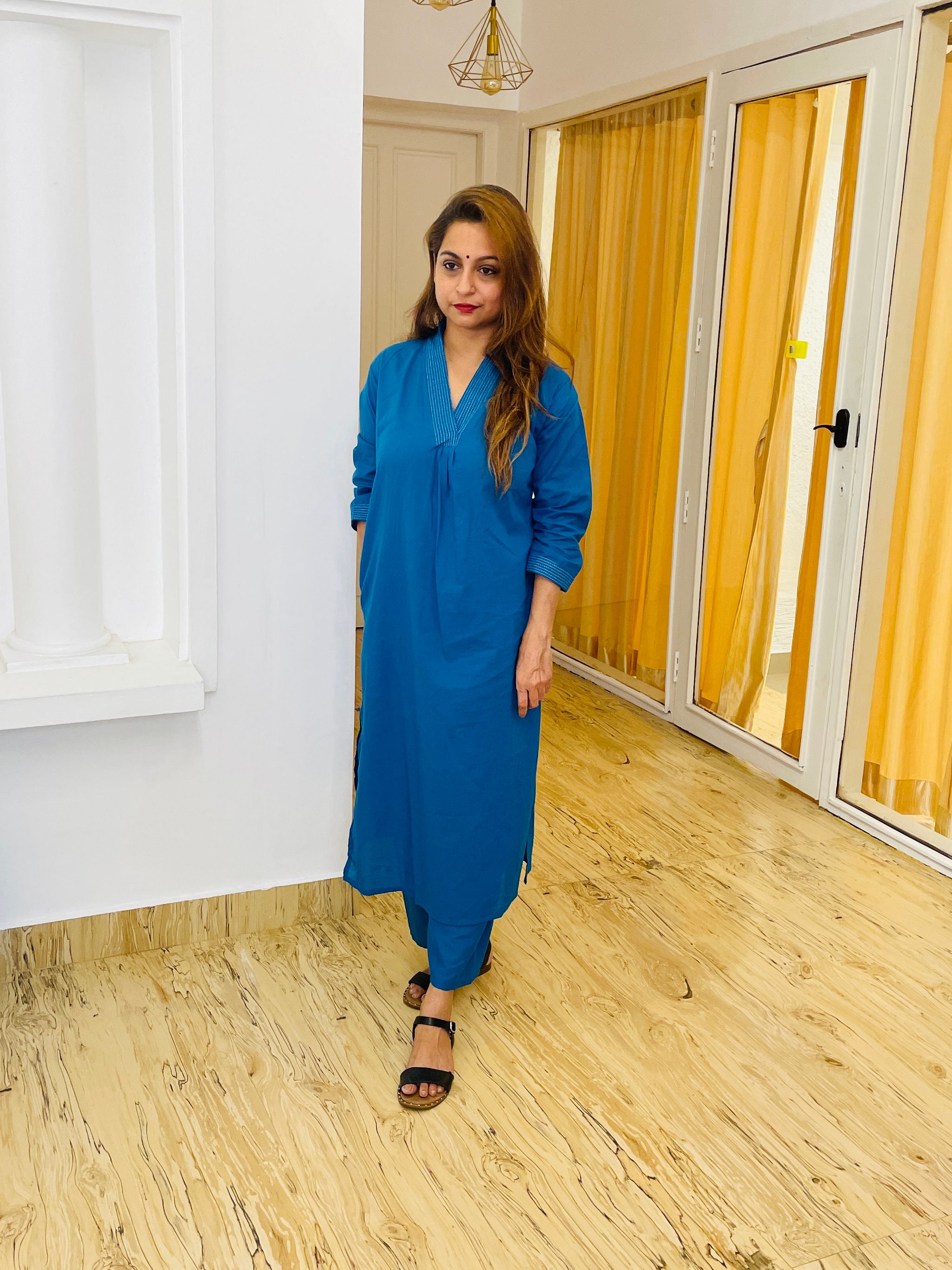 Blue Kurta & Pant_0