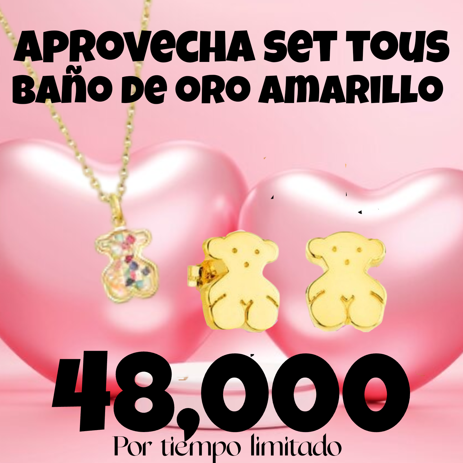 Set Tous Baño de Oro amarillo _0