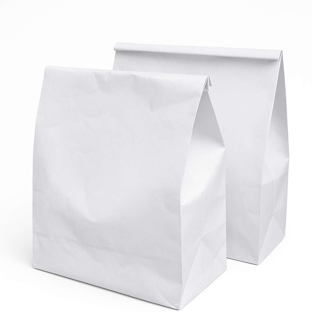 PLAIN WHITE DELIVERY TAKEOUT BAGS - 6 SIZES/ RETAIL_0
