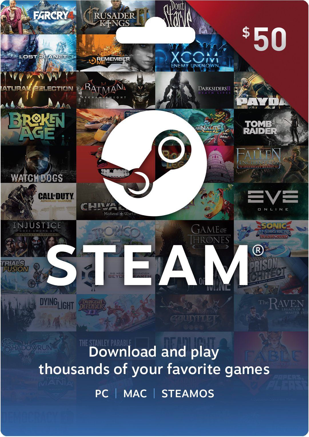CARTE CADEAU STEAM 50 €_0