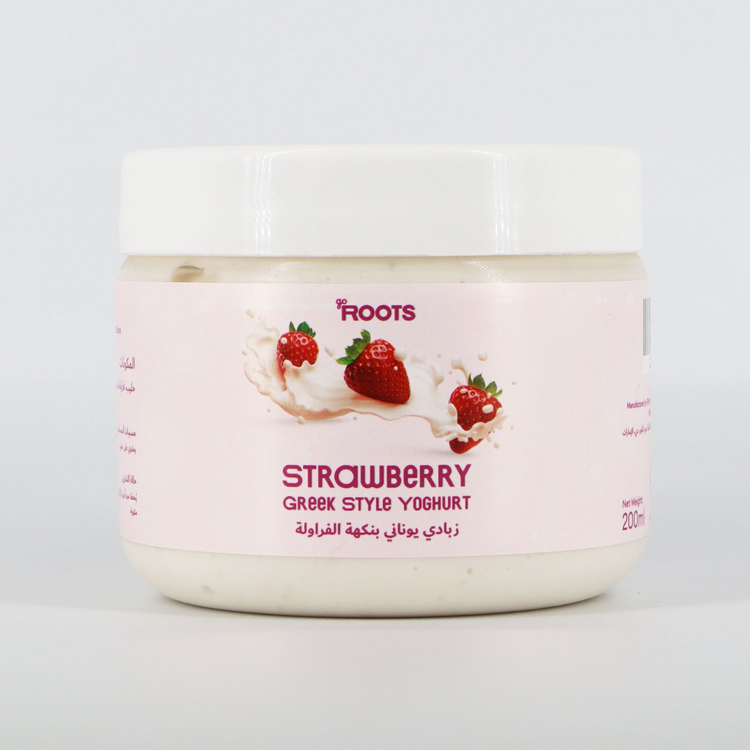 Roots Strawberry Greek Style Yoghurt 200ml_0