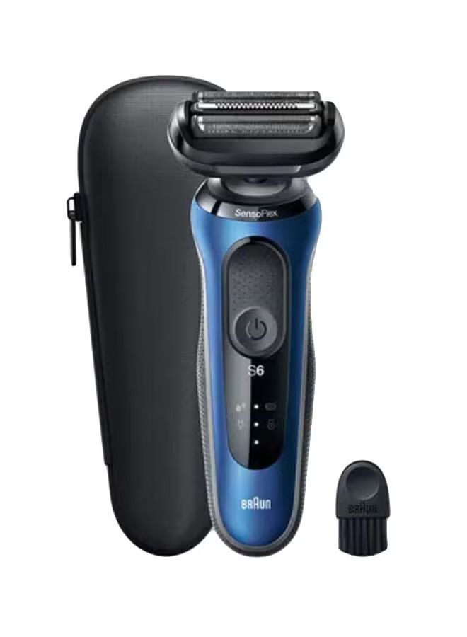 Braun 60-B1000s,Braun Shaver Series 6 Sensoflex - 60-B1000S Wet & Dry Shaver, With Travel Case, Blue_0