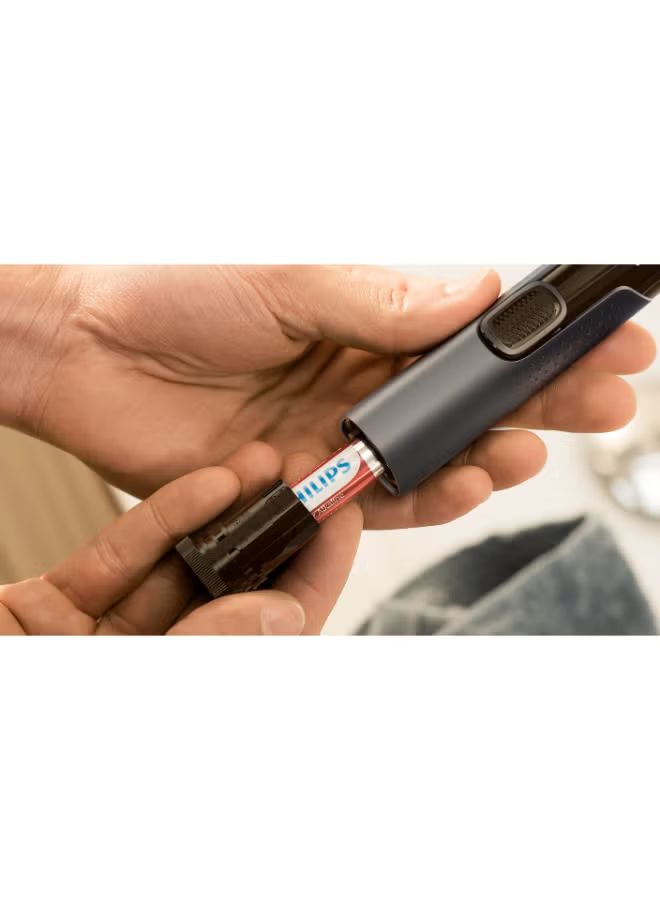Philips UK Kitchen and Home Series NT3650/16 3000 Battery-Operated Nose, Ear and Eyebrow Trimmer,Grey_2