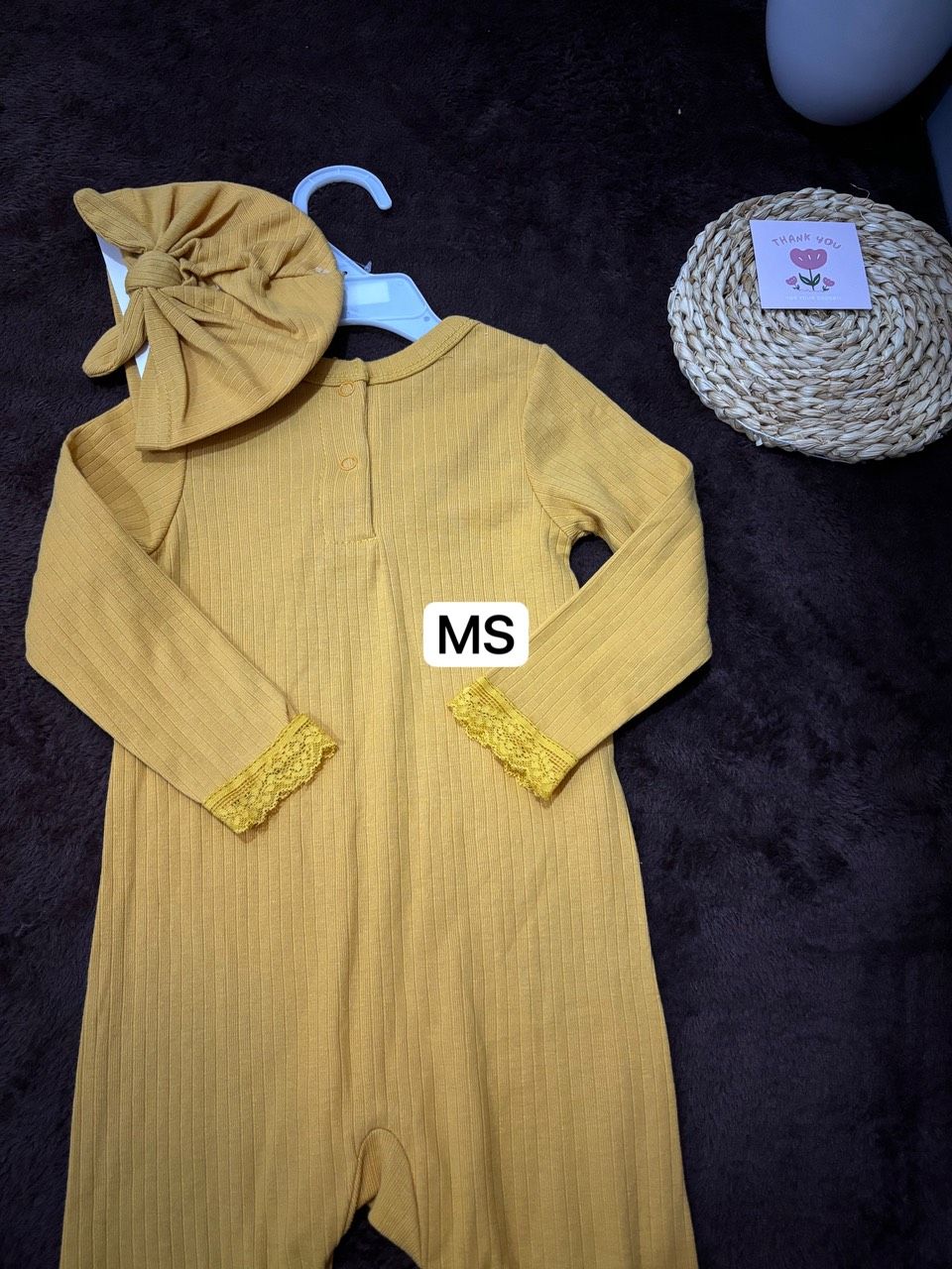 Set Turban Pleated Mustard _1
