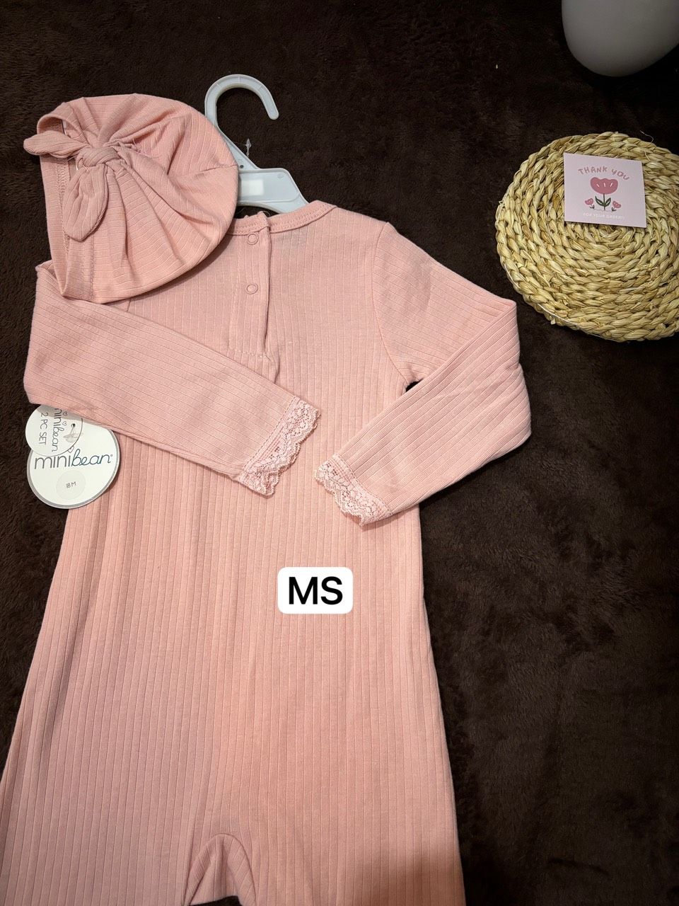 Set Turban Pleated Pink _1