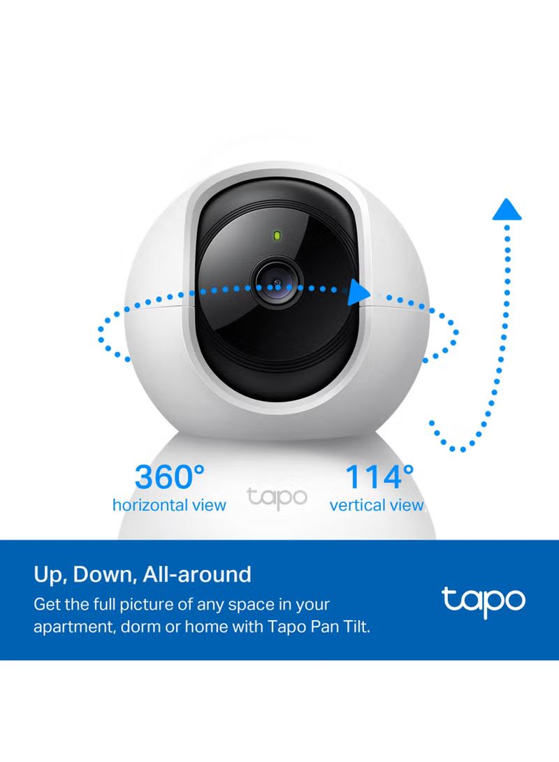 Tapo tc70 360-degree smart wi-fi pan and tilt camera, 1080 p,with light and audio_1