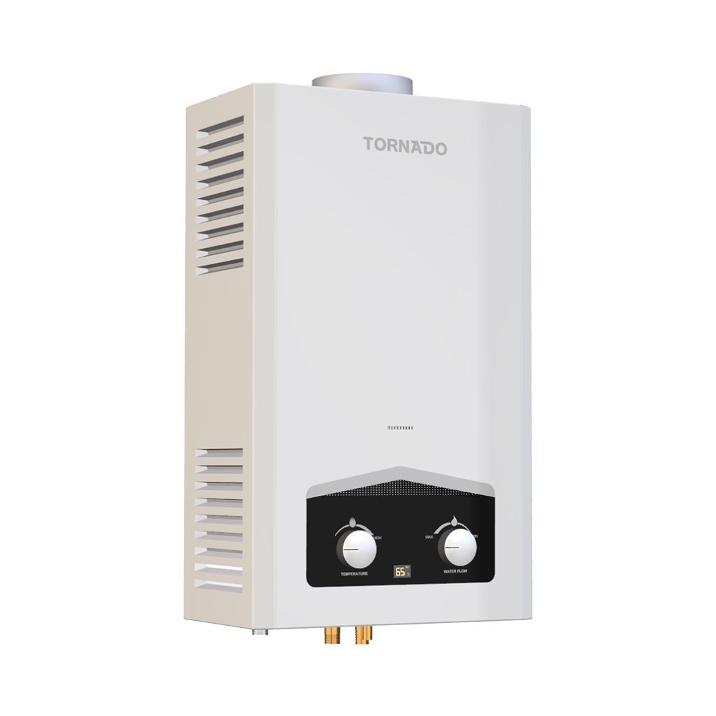 TORNADO GHM-C06CNE-W Gas Water Heater With Digital Screen, 6 liters - White_0