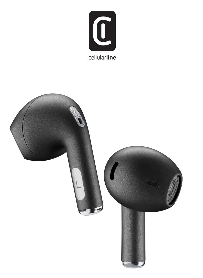 CellularLine Crystal Earphones TWS ENC - Black 8018080437311_3
