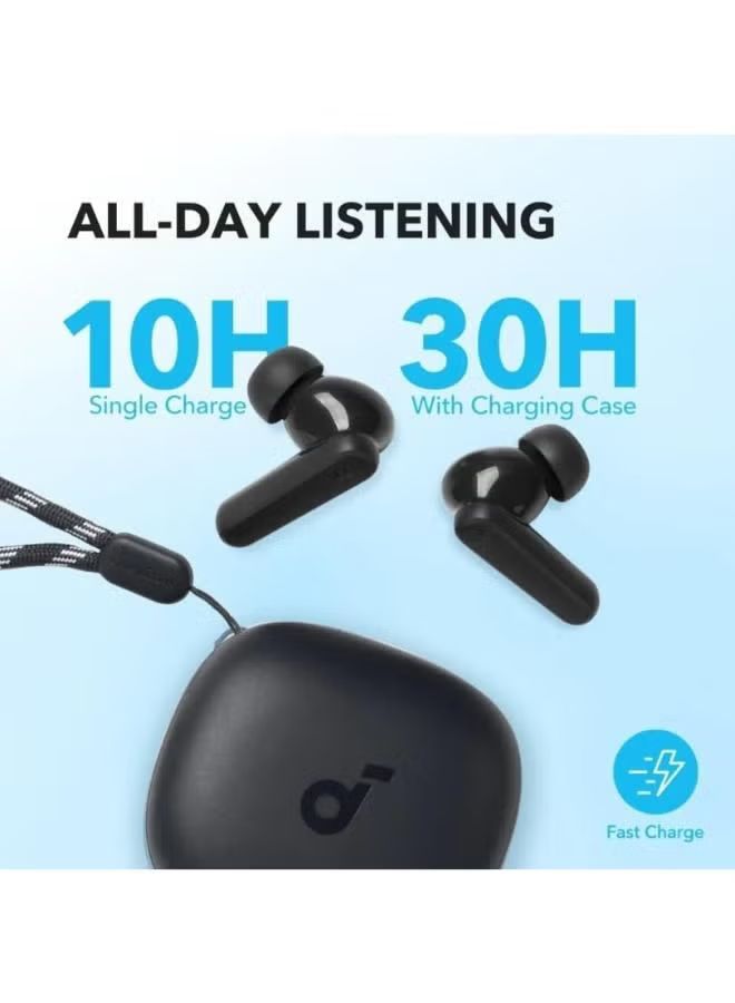 Soundcore Anker Life P25i Wireless Earbuds Containing Protection Cover And Provide AI Enhanced Calls And Fast Charging Designed With Elegant Design For Unisex Adults With Free Carry Case - Black_2