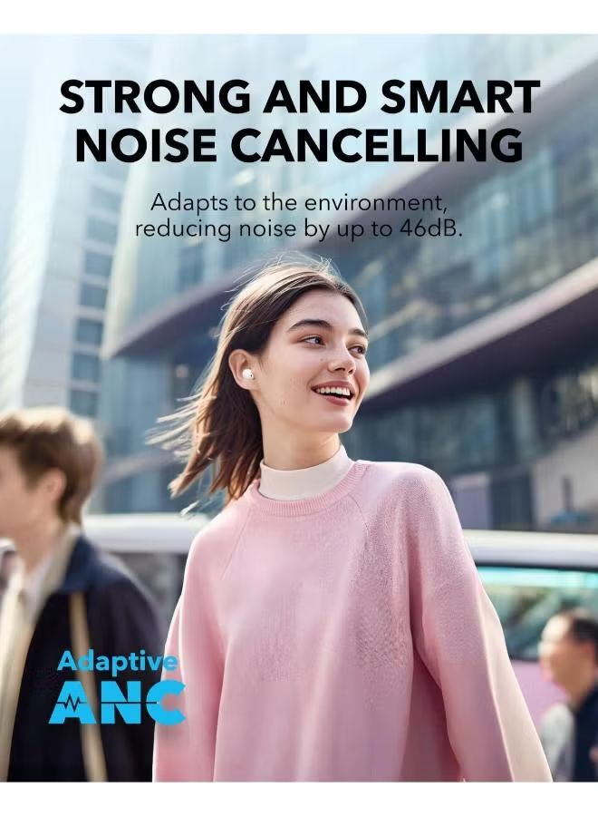 Soundcore Soundcore A30i by Anker, Noise Cancelling Earbuds, Lipstick-Shaped Stylish Design, Tiny, Lightweight Comfort, Smart Noise Cancelling, Clear Sound, 24H Playtime, IP54, Wireless Earbuds White_2