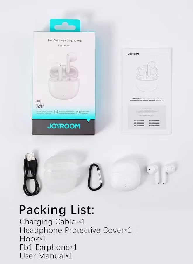 Joyroom JR-FB1 Funpods Series True Wireless Earphones DNC Detect Noise Cancellation Clear Calling Ex|12 Months Warranty_1