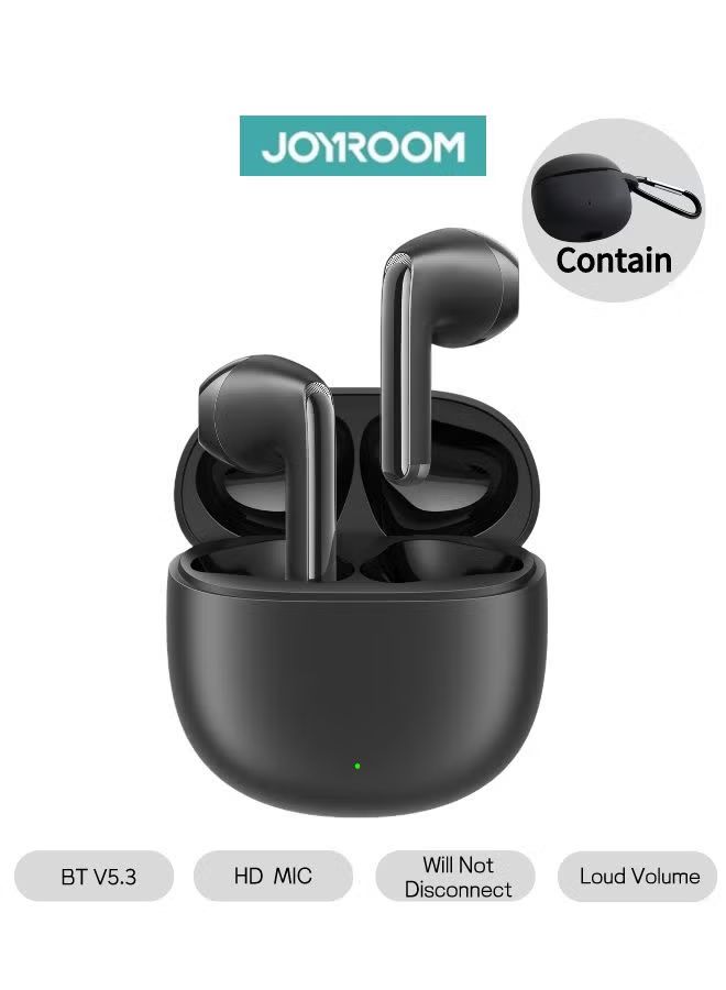Joyroom JR-FB1 Funpods Series True Wireless Earphones DNC Detect Noise Cancellation Clear Calling Experience 2024 New Model, Black_0