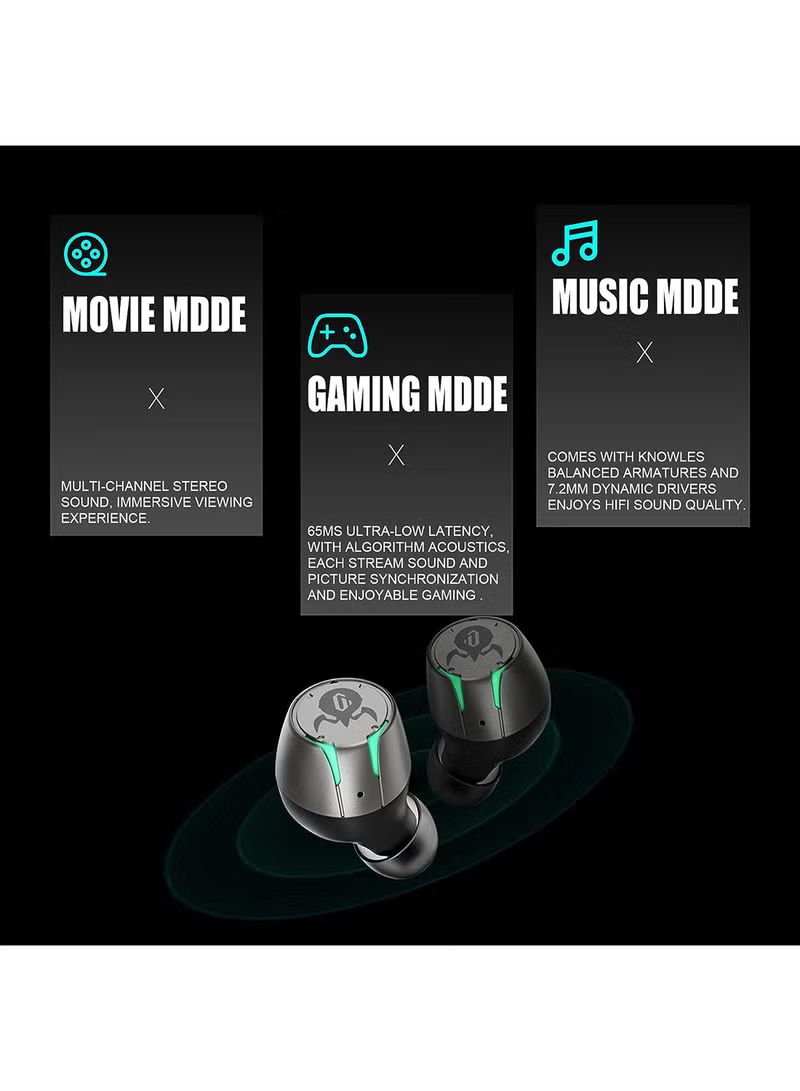 Gravastar Sirius Pro Wireless Earbuds, Bluetooth TWS Earbuds with 16 Hours Playtime, Deep Bass 3D Stereo, Headphones for iPhone/Android(Space Gray)_5