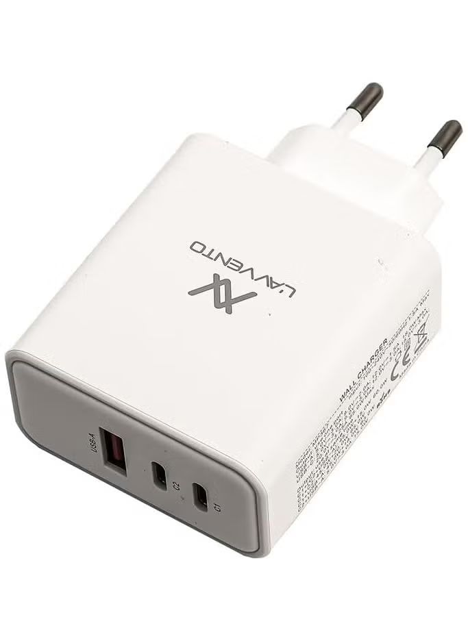 L'AVVENTO Fast Charger 65W Dual PD / QC3 - White_2