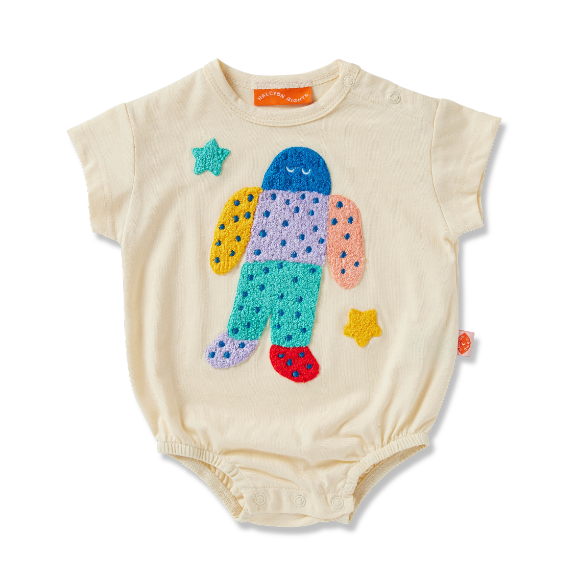 Cotton Applique Bodysuit (Space Out)_0