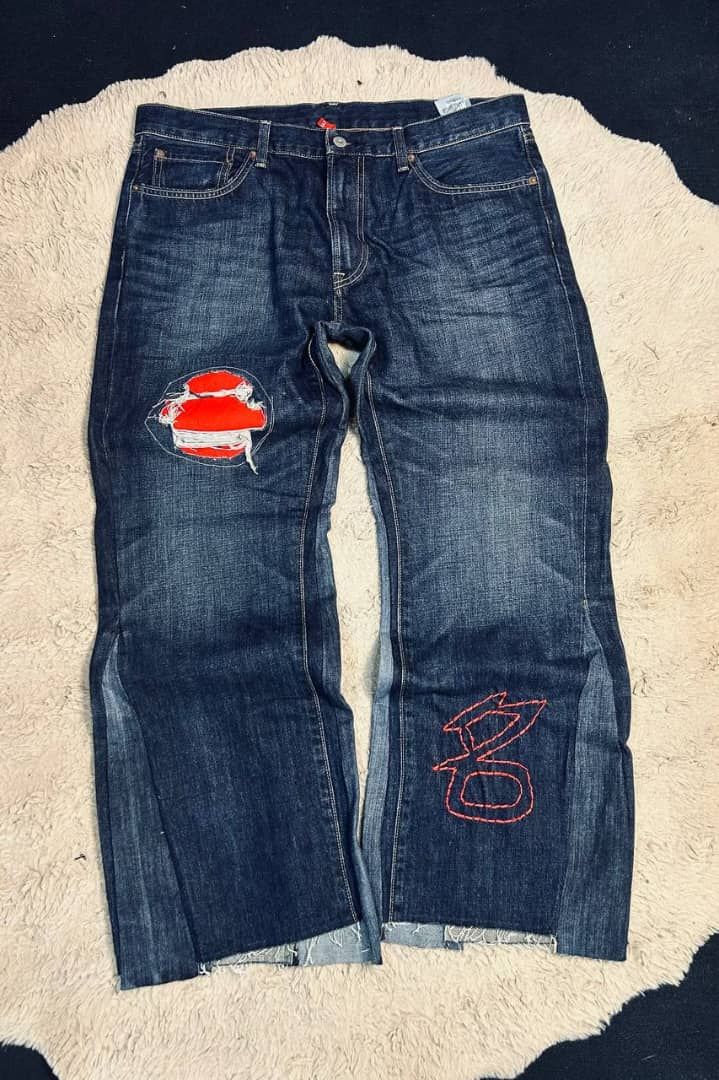 Pantalon jean - bleu _0