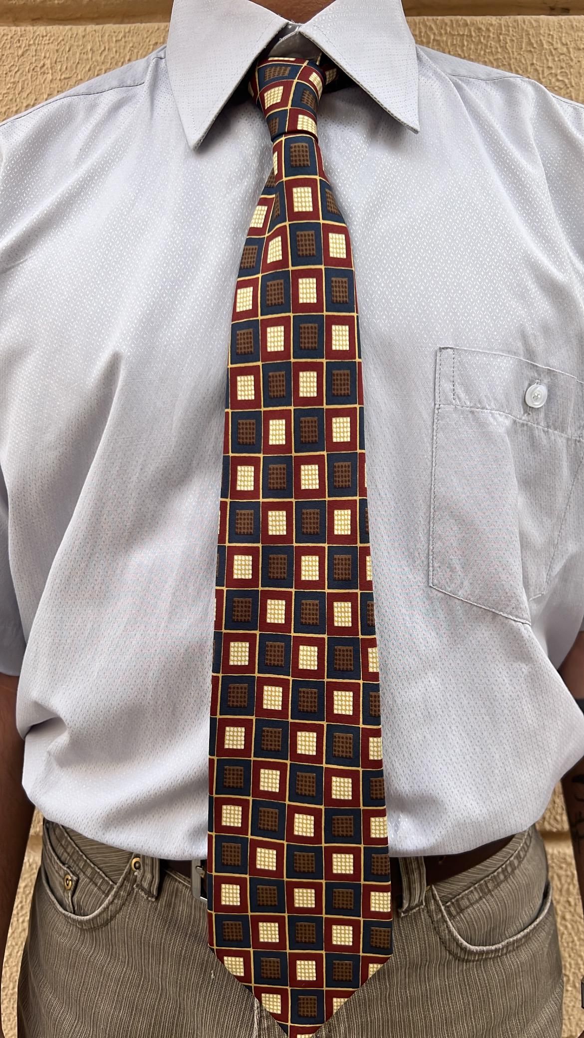 Classic Grid Design Tie_1