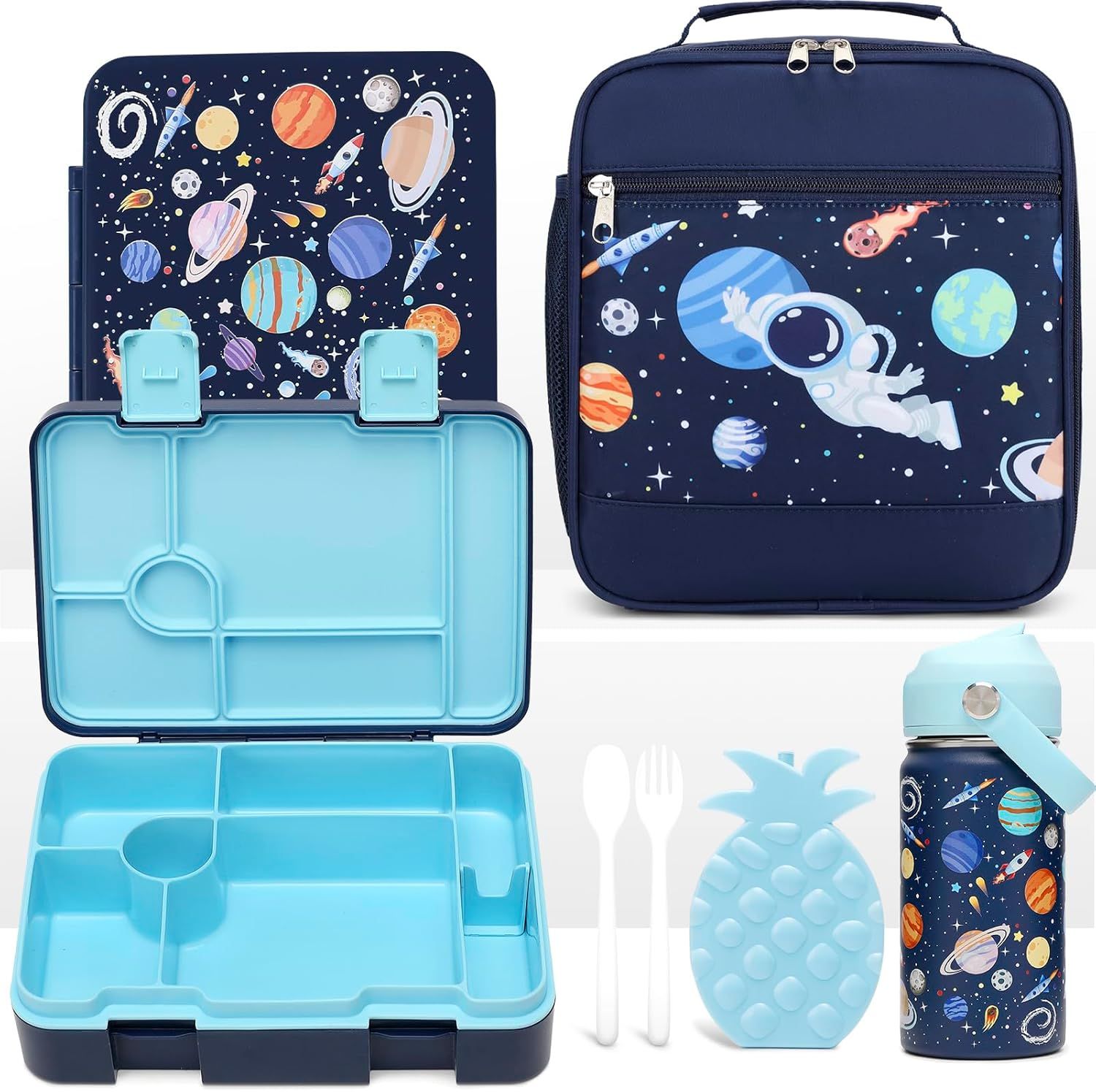 LONCHERA BENTO PARA NIÑOS CON TERMO TÉRMICO/BOTELLA AISLADA CON BOLSA DE ALMUERZO DISEÑOS SURTIDOS_5