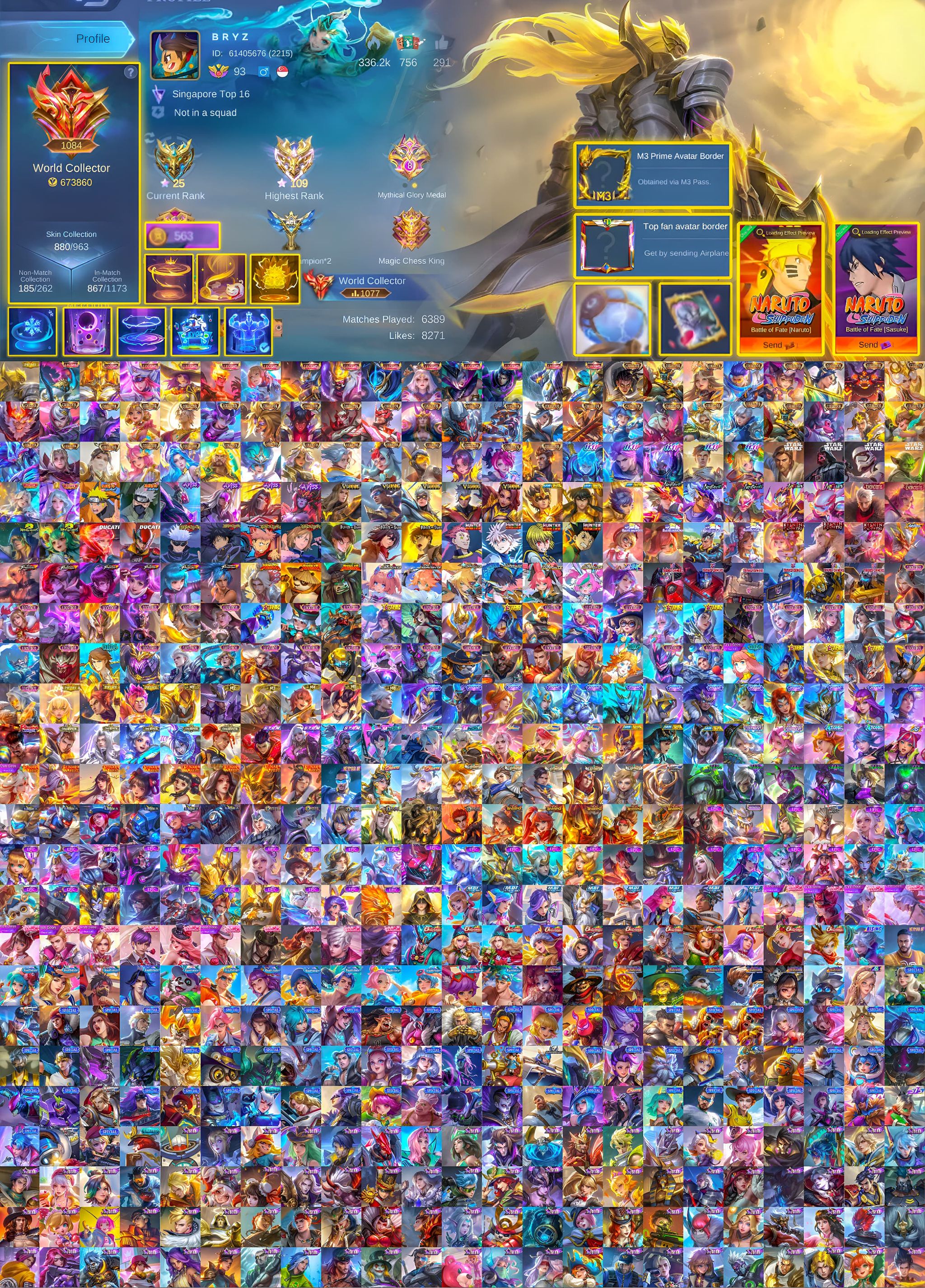 [Rank 1000 World Collector] 880 Skins Owned_0