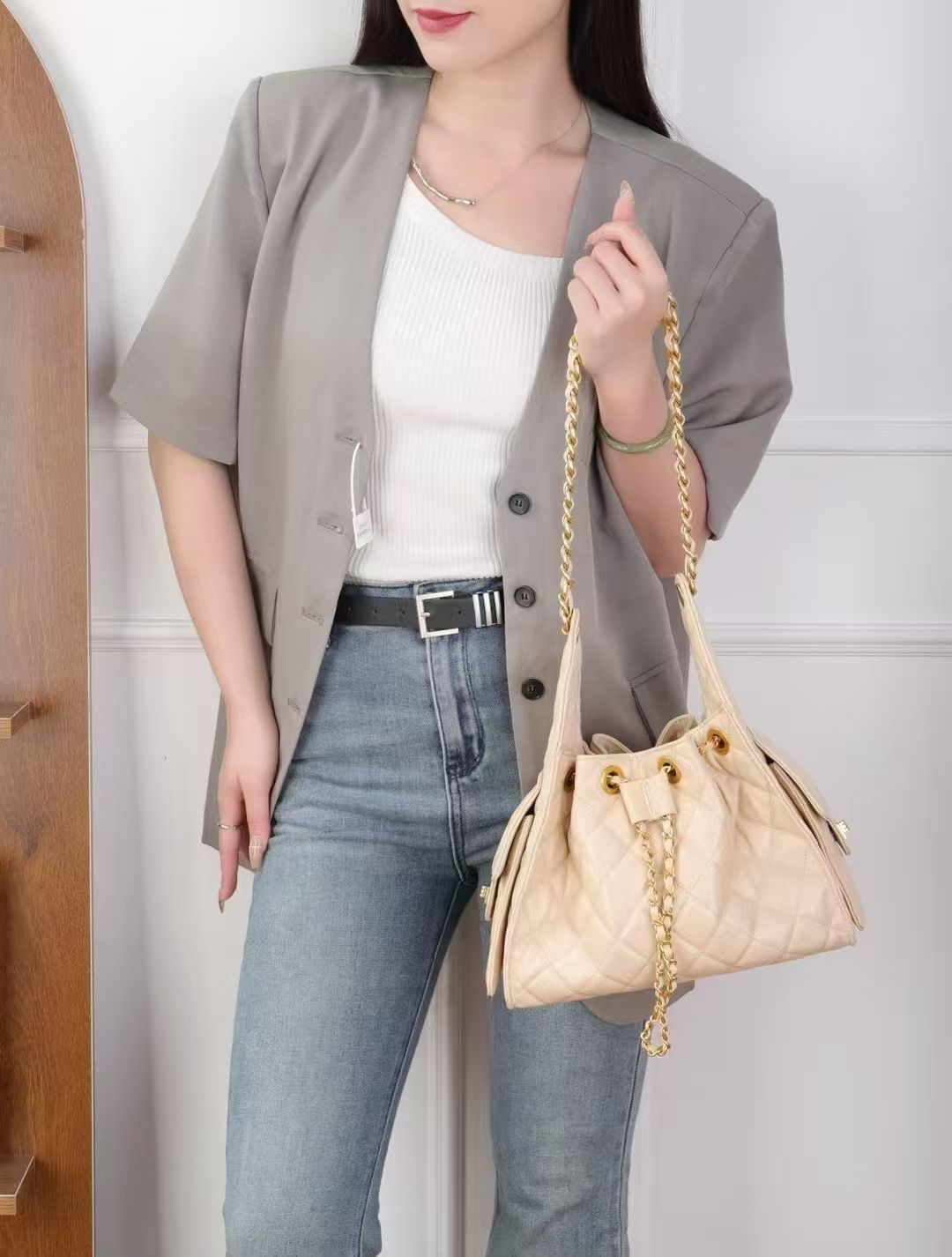 PREORDER] Quilted Lambskin Shoulder Bag_3