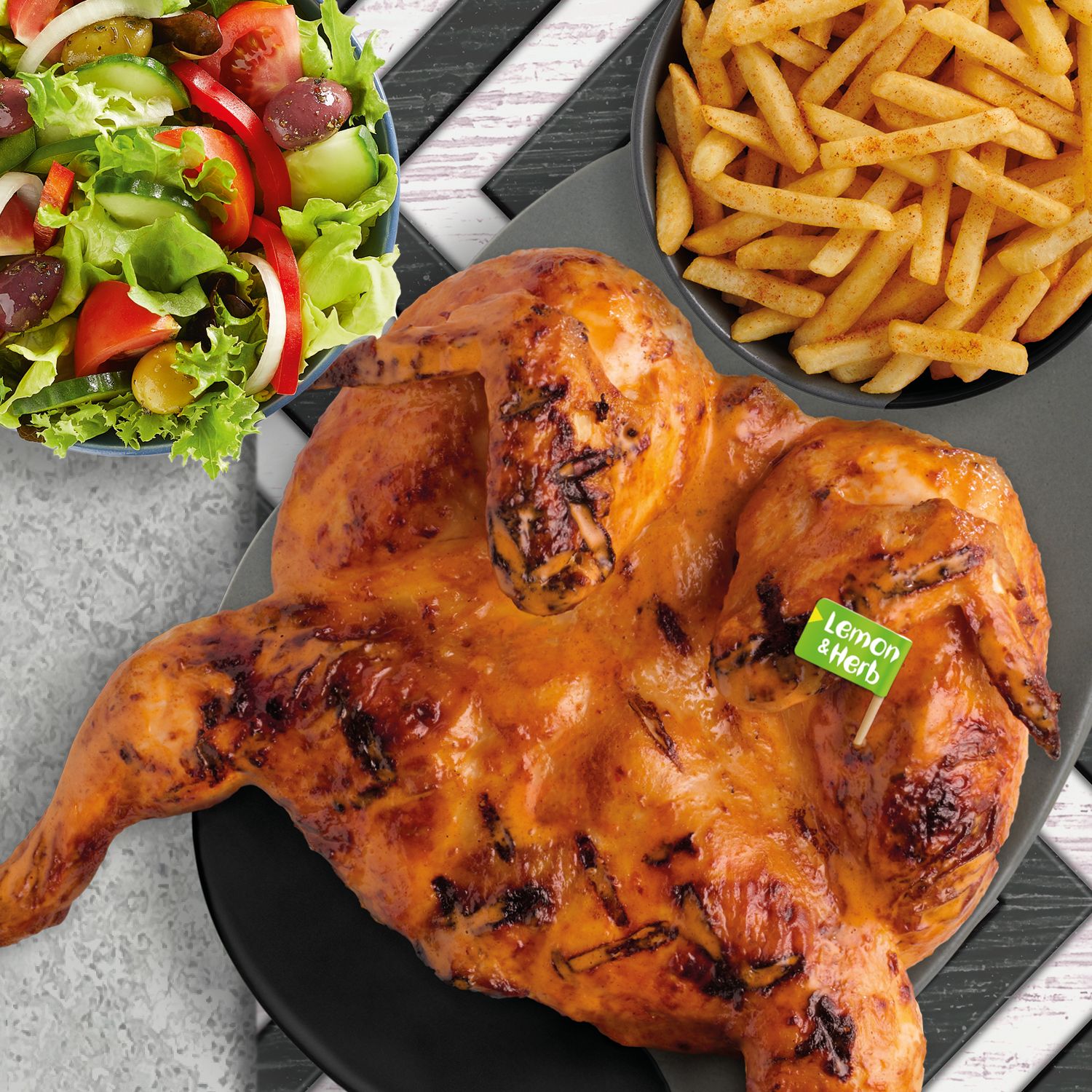Nando's Full Chicken (v') + 2 Sharing Side_0
