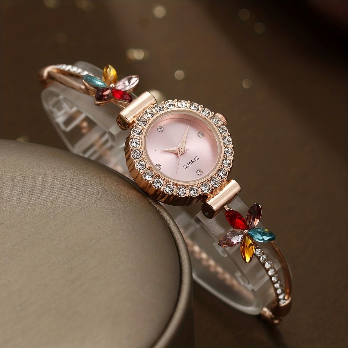 Luxurious Inlaid Women's Watch – Timeless Elegance, Sparkling Detail_2