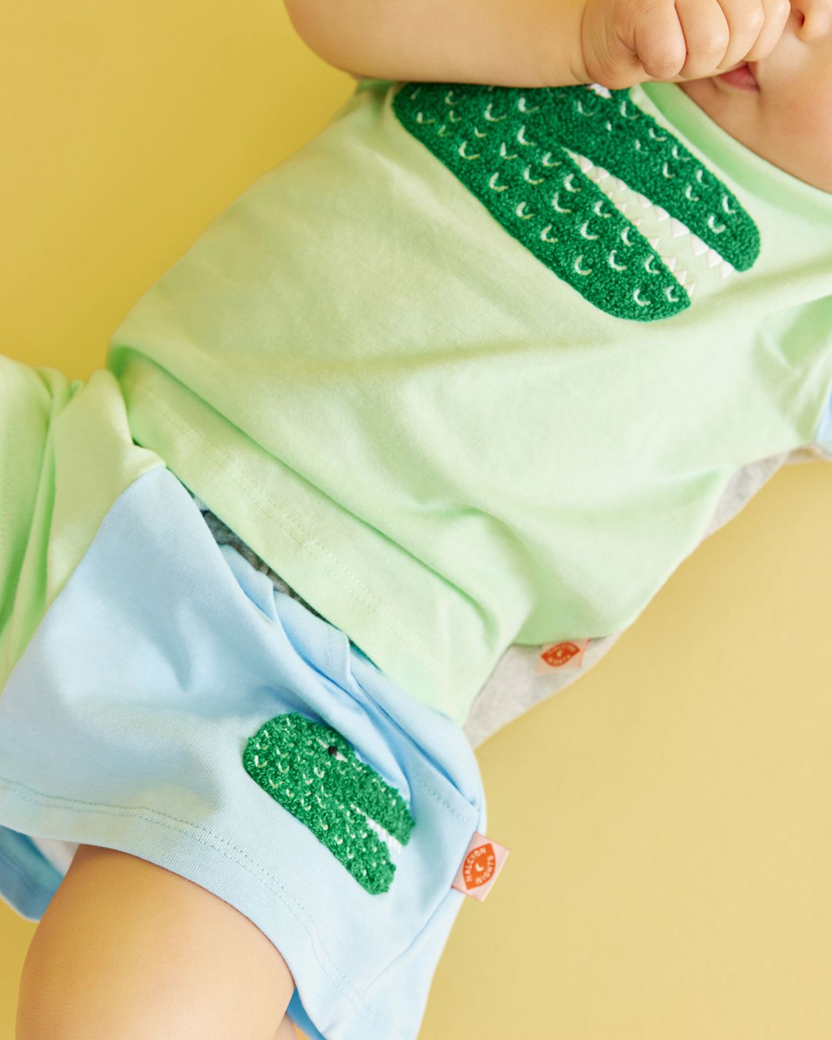 Cotton Applique Shorts (Crocodile)_1