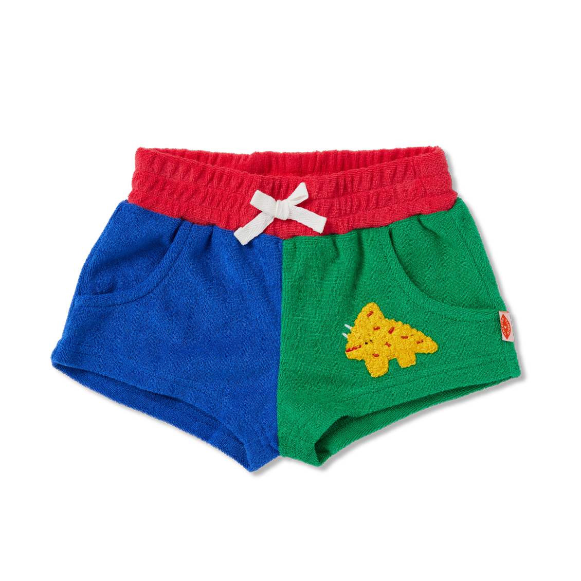 Terry Applique Shorts (Yellow Dinosaur)_0