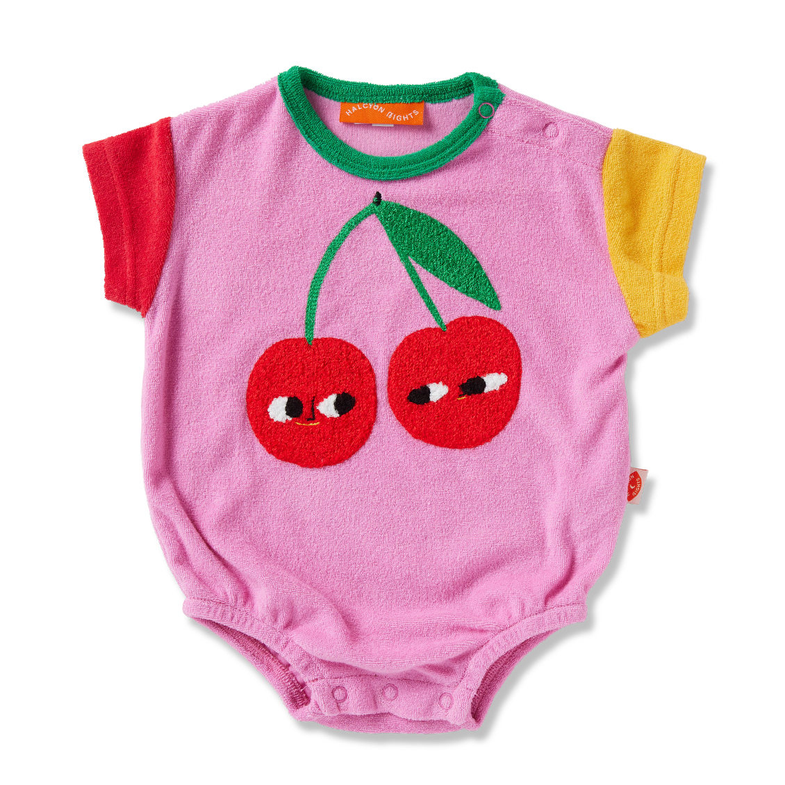 Terry Applique Bodysuit (Cherries)_0