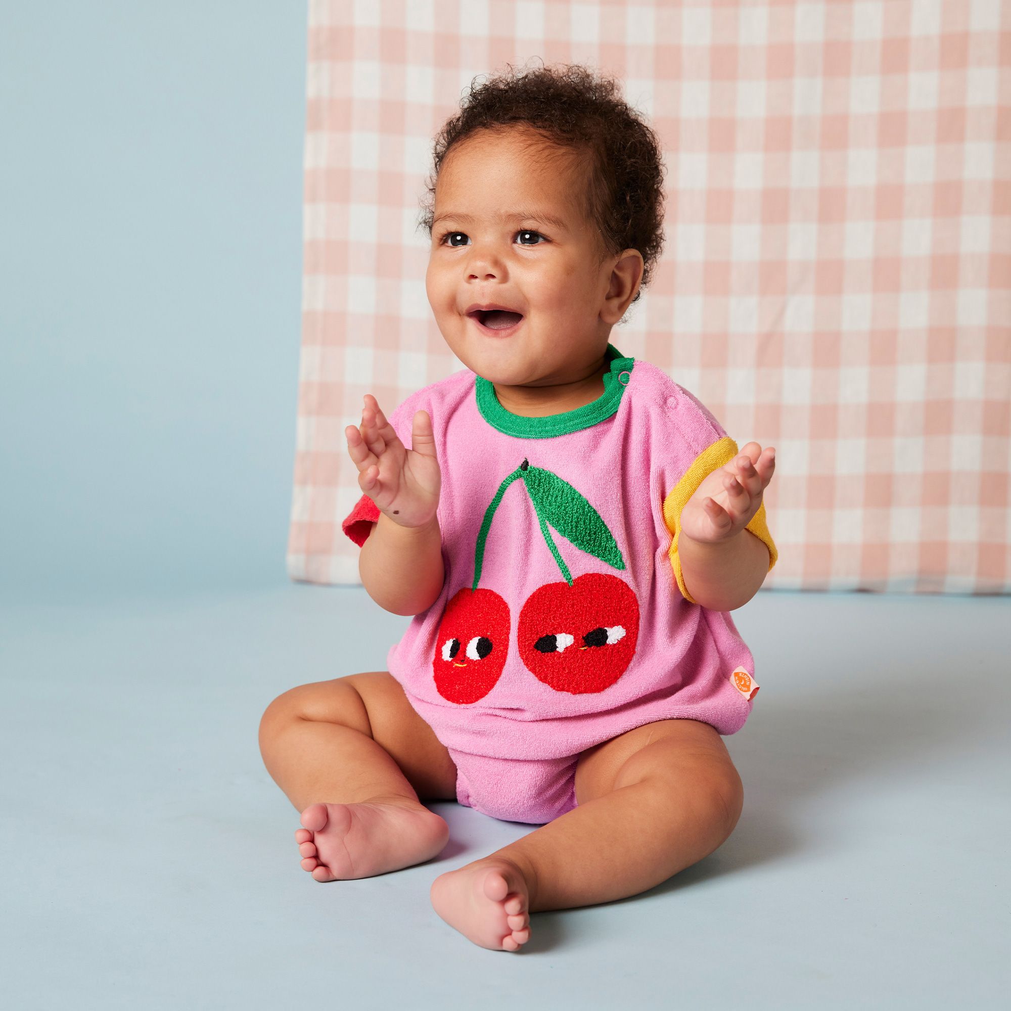 Terry Applique Bodysuit (Cherries)_2