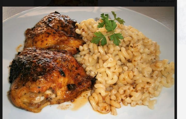 Coquillette + poulet - CHEZ RAHMANE ET FRERES_0
