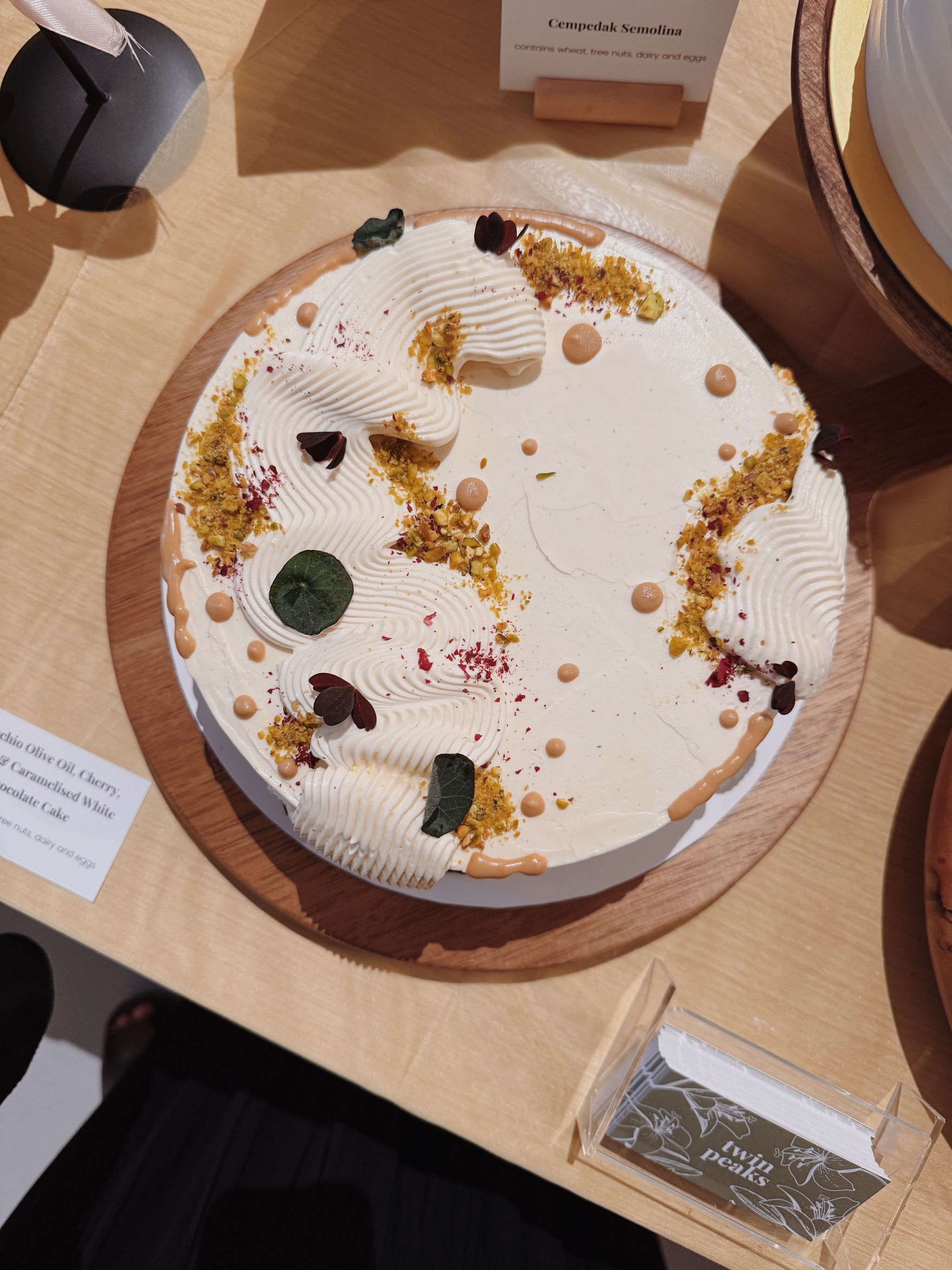 Pistachio Olive Oil, Cherry & Tahini Cake_0