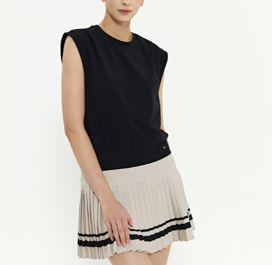 Duvik - Hem pleated contrast color point culottes_1