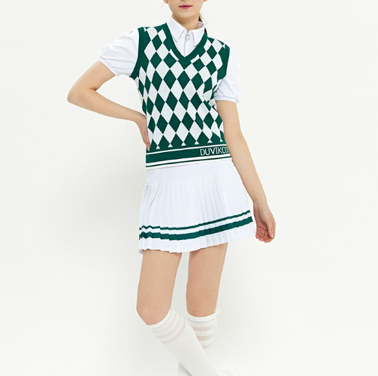 Duvik - Hem pleated contrast color point culottes_2