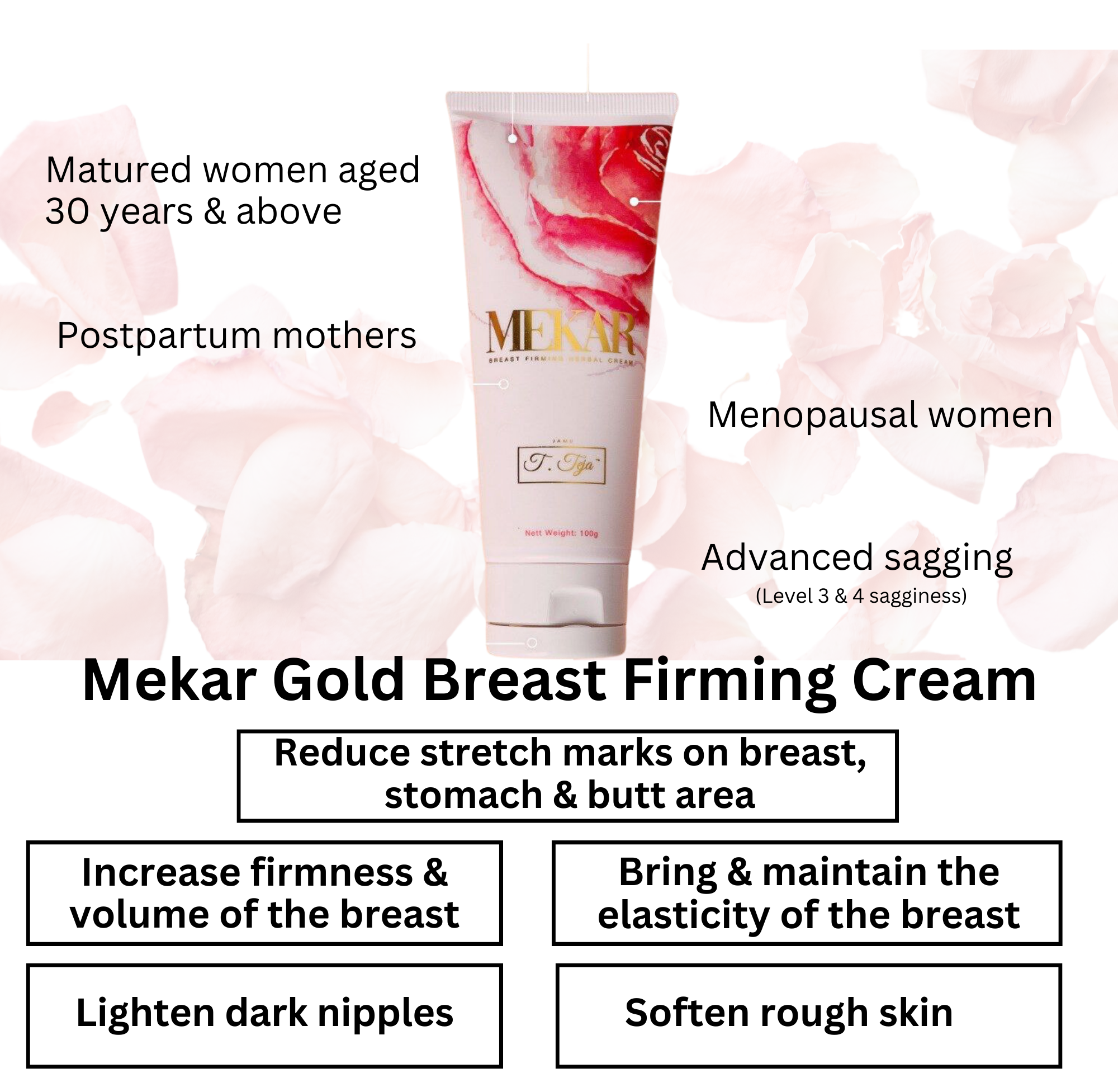 MEKAR Gold, Breast Enhancement Herbal Cream – Natural Breast Firming & Lifting (100g)_1