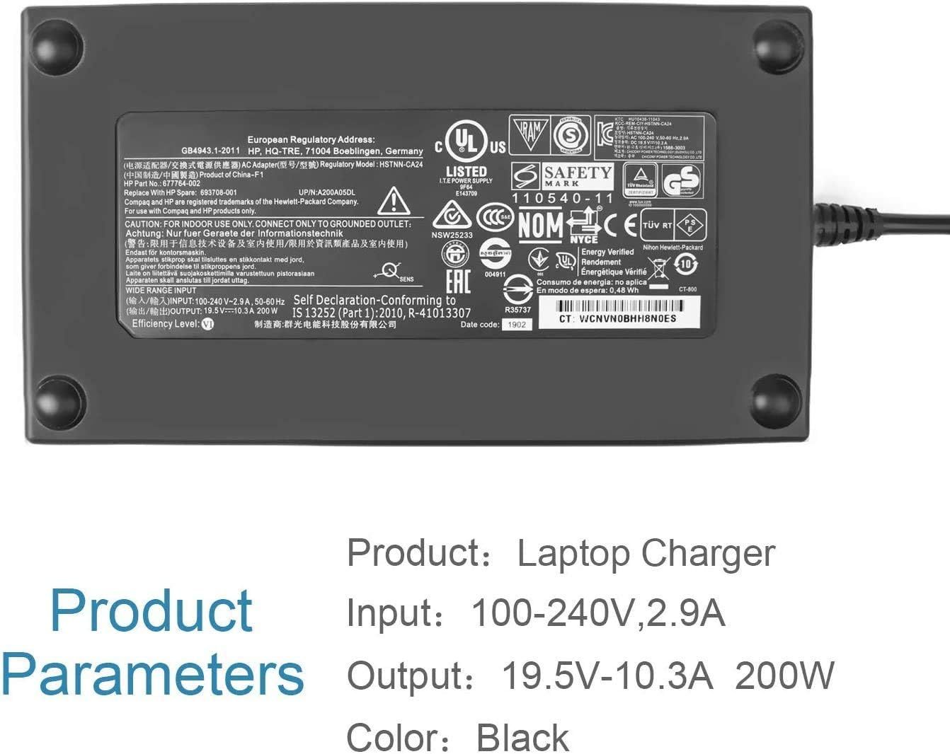 CARGADOR HP 200W / 19.5V / 10.3A / 4.5x3.0MM / REEMPLAZO_3