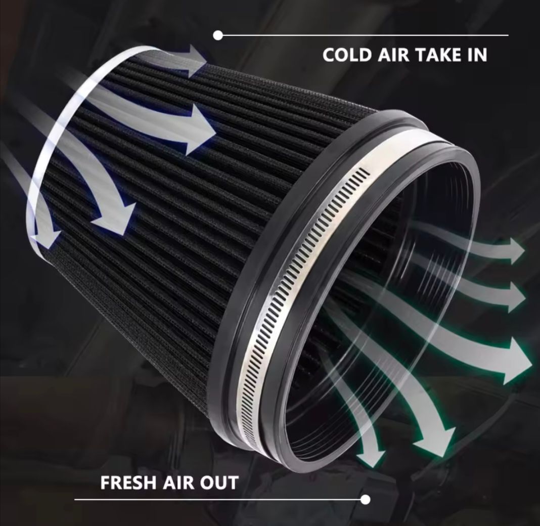  air filter high flow open pod 6 inci Universal |  Untuk  wira evo123 dan vr4_7