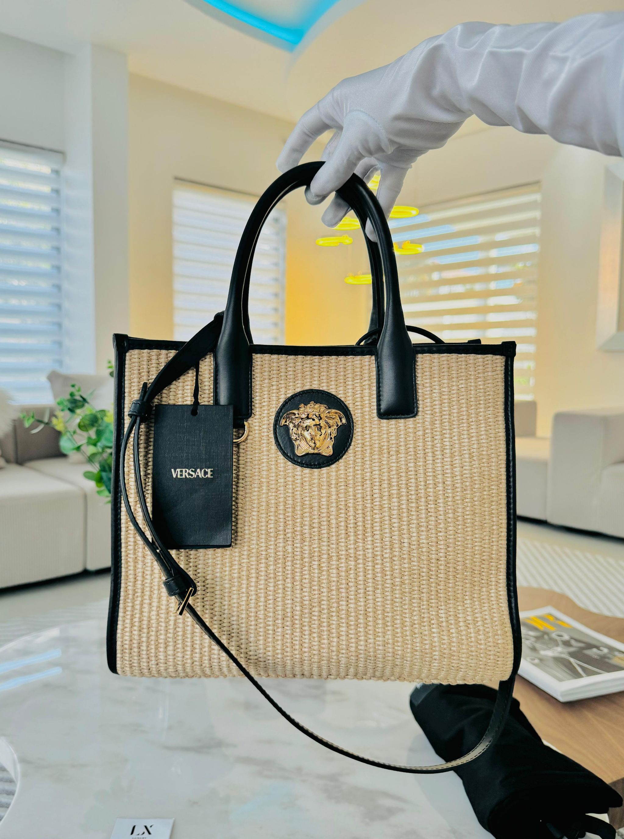 Bolsa raffia Versace La Medusa - nova coleção _1