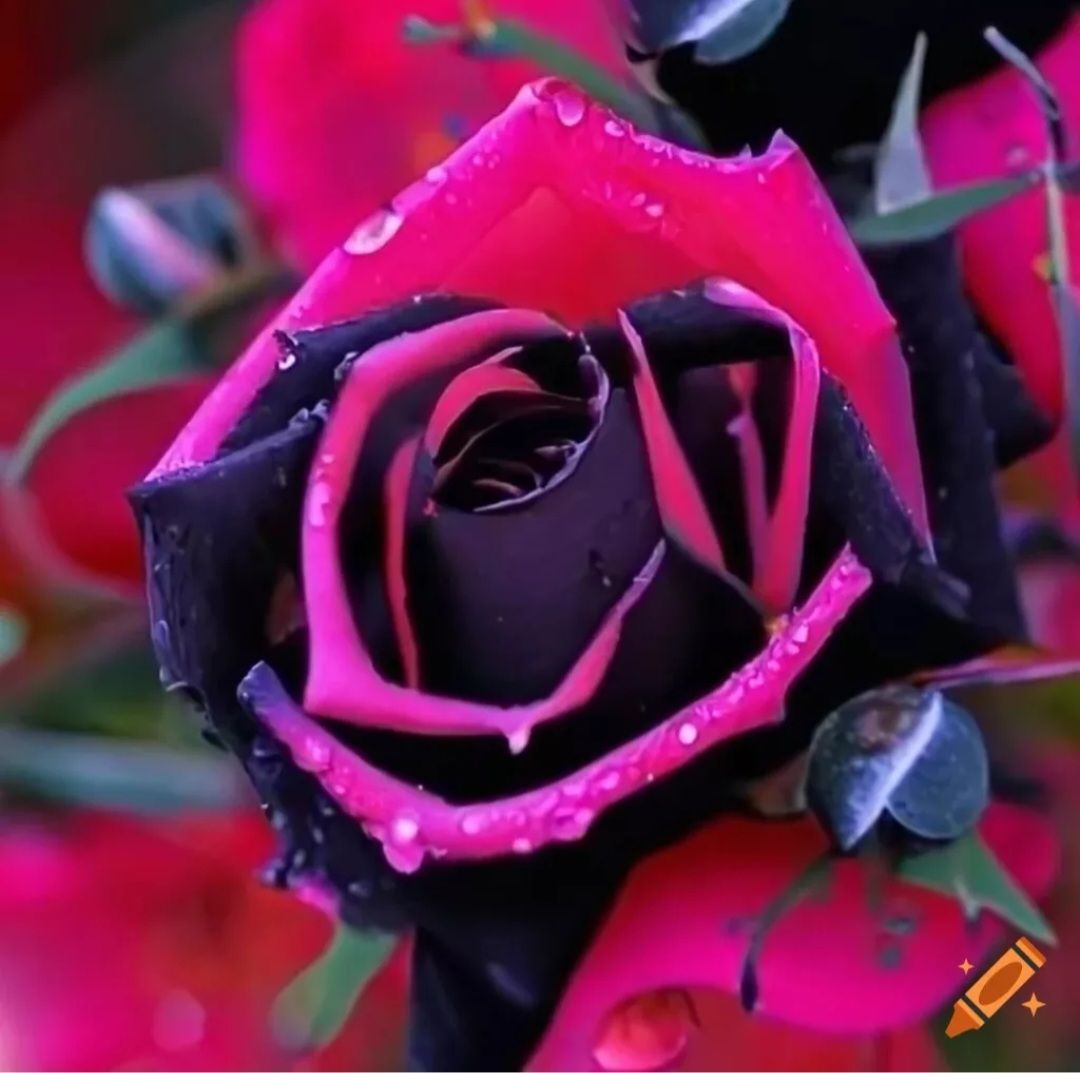 Exotic Black/ Black Mixed Rose Seeds_4