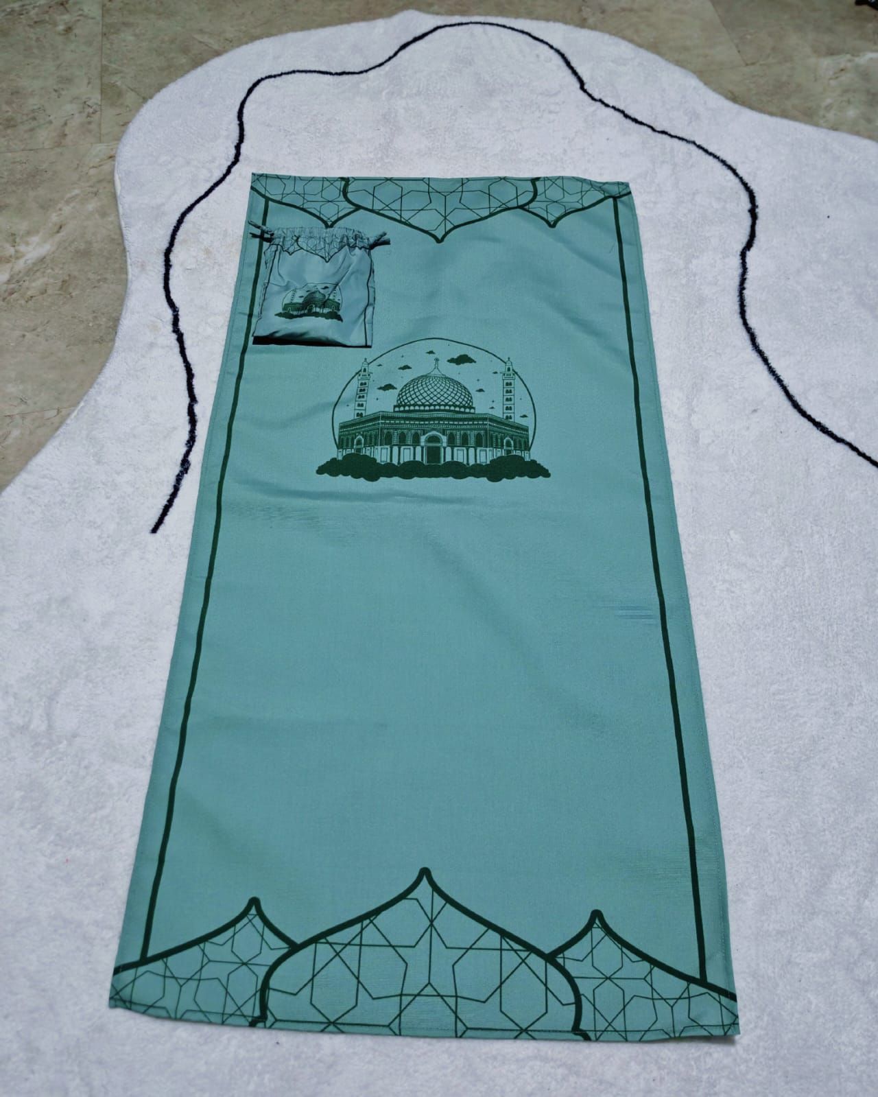 Aqsa Travel Prayer Mat - Emerald Grace_0