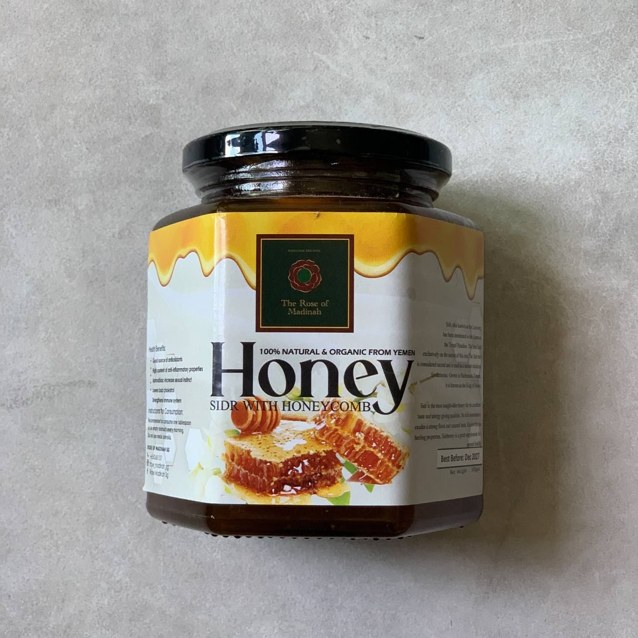 Premium Sidr Honey (With Honeycomb) 500g_0