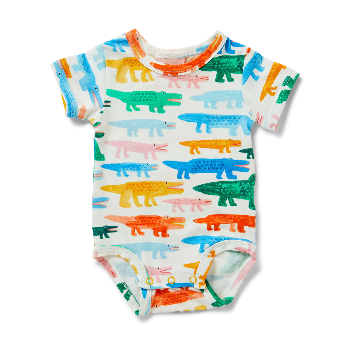 Short Sleeve Bodysuit (Crocodile)_0