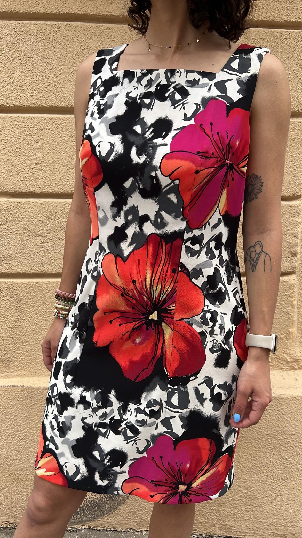 Floral Print Sleeveless Mini Dress_2