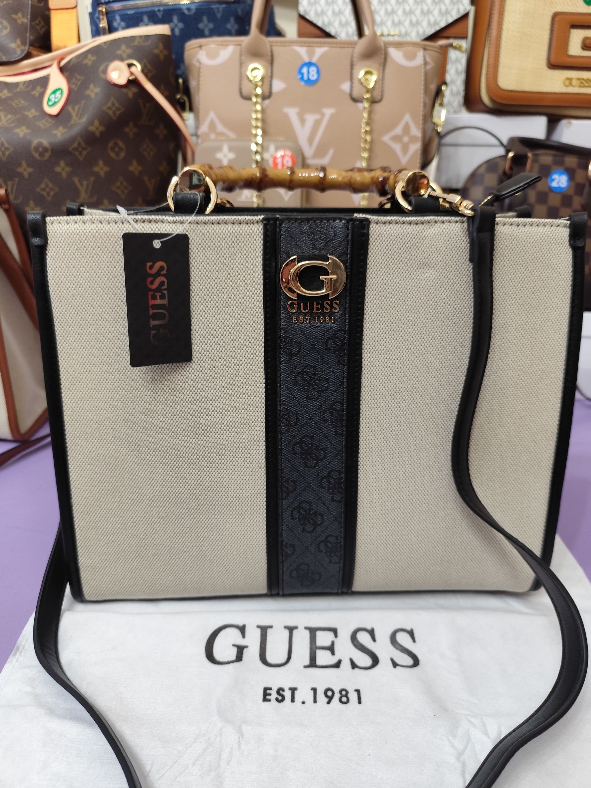 Bolsos GS, modelo tote, alta calidad negro_1
