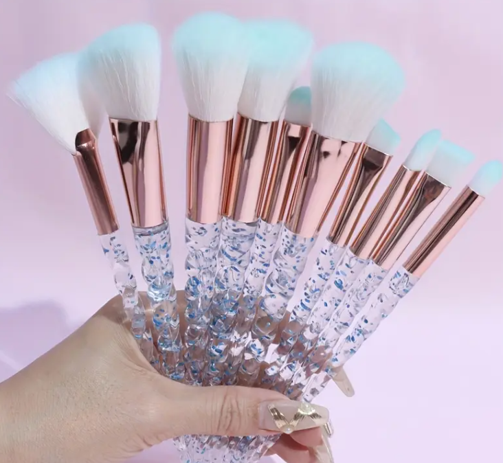 Inspirational bible verse Makeup bag with 10 x makeup brushes_10