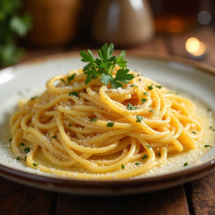 Pasta con ajo y mantequilla_0