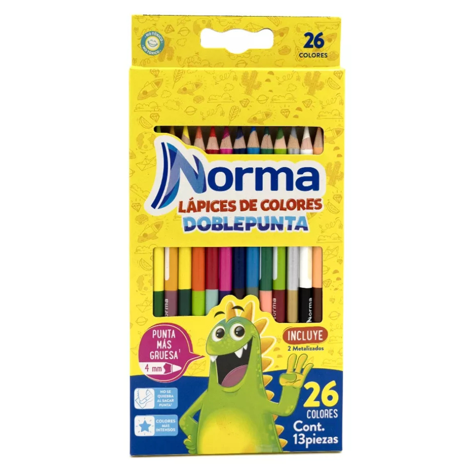 Colores Norma (doble punta) 13pza.=26colores_0