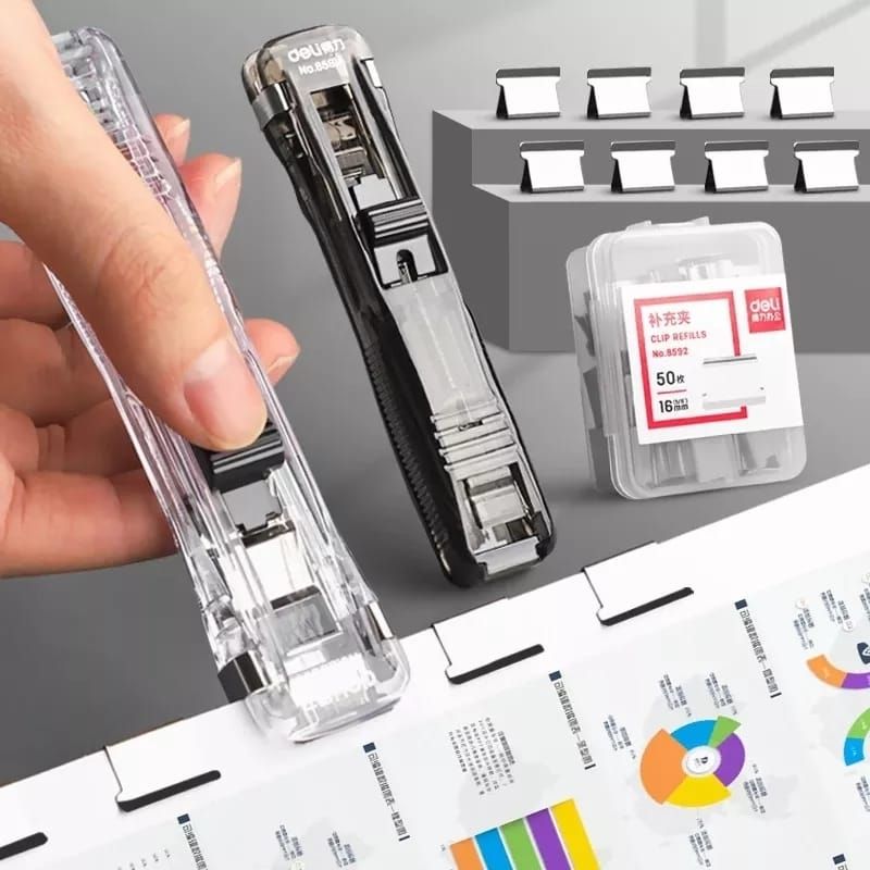 Agrafeuse avec 100 pinces réutilisables_0