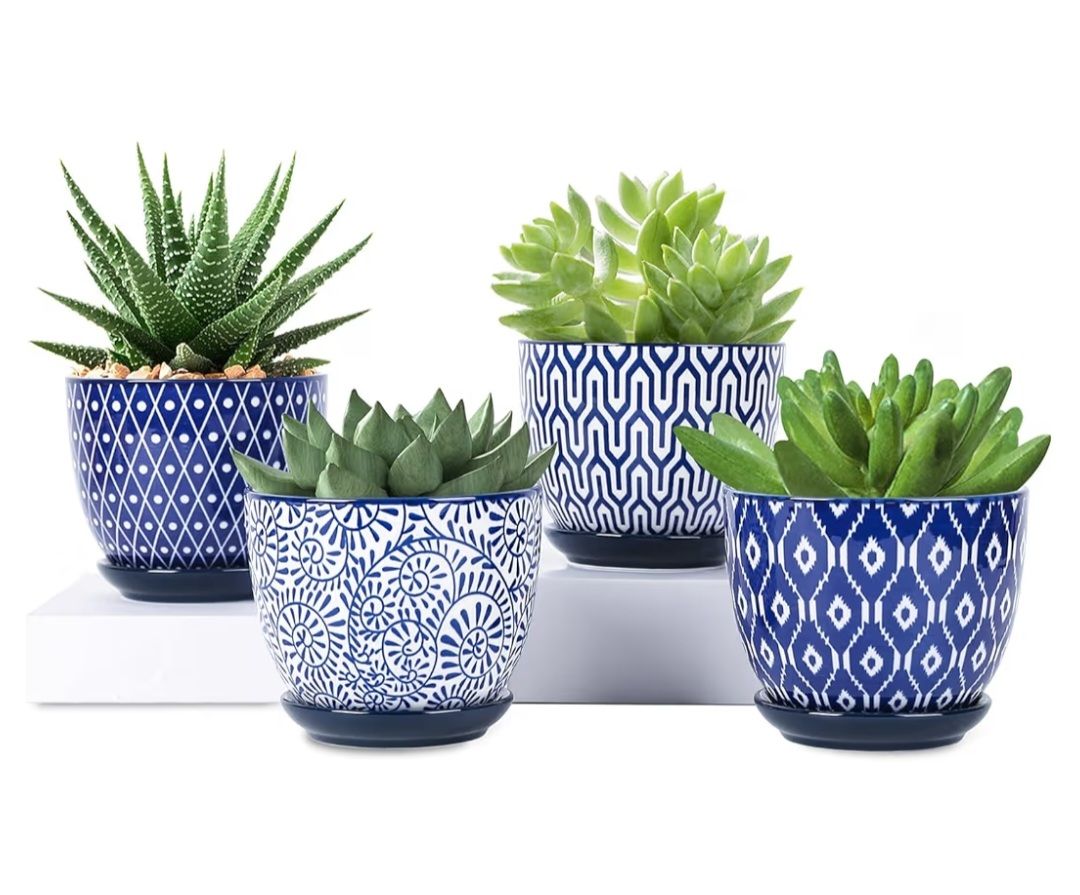 Ceramic Flower Pot (4 Small Pots)_0