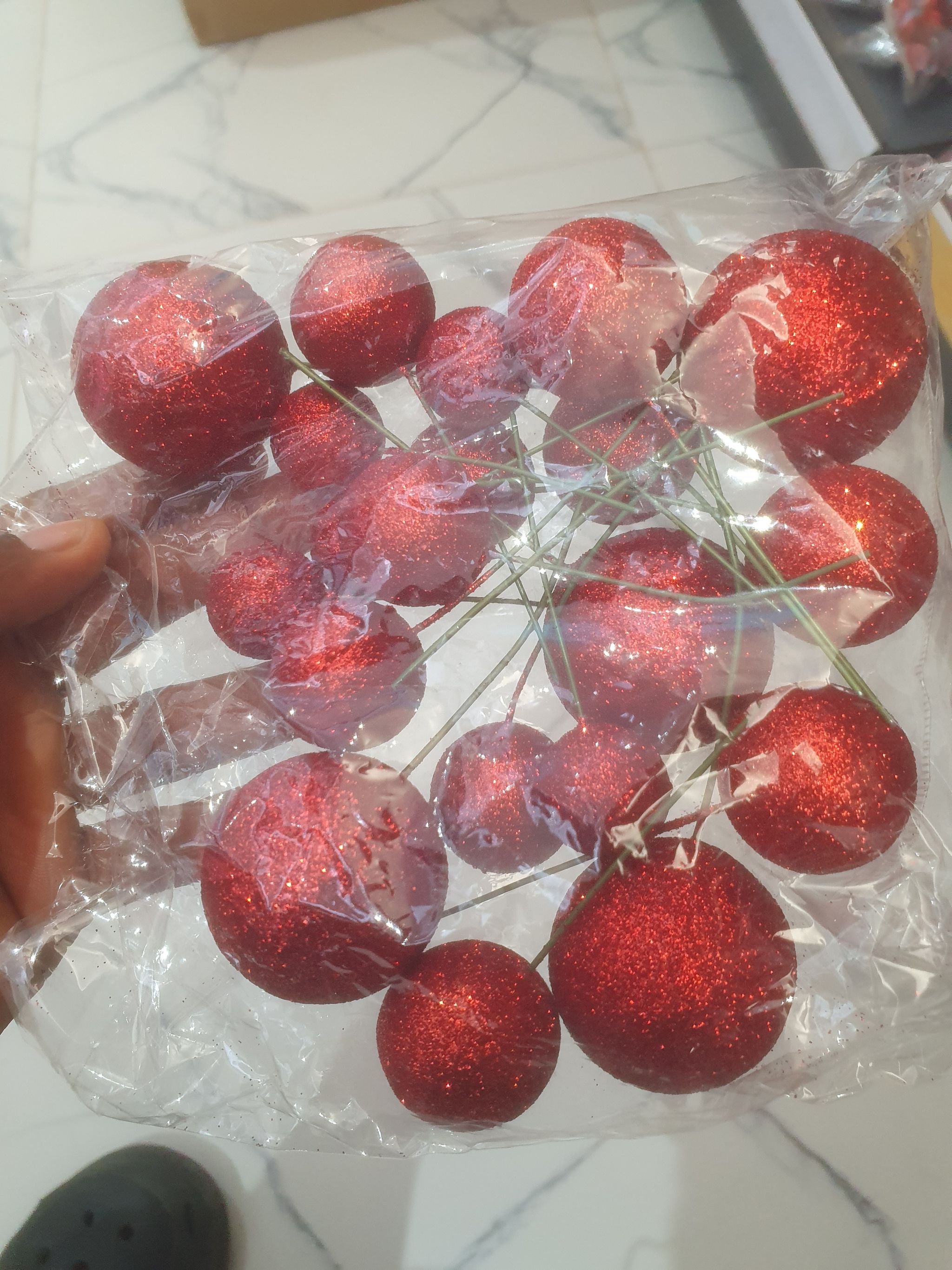 Bolas Decorativas com brilho 20pcs _5